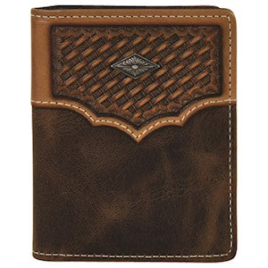 BASKET WEAVE FRONT POCKET WALLET by JUSTIN BOOTS