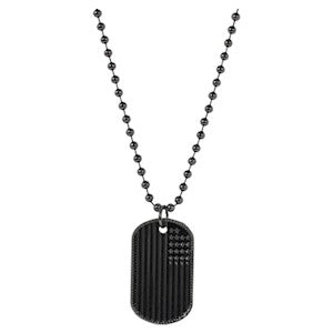 AMERICAN FLAG DOG TAG NECKLACE by JUSTIN BOOTS