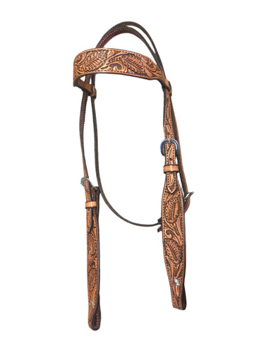 Tooled Headstall by Scott Thomas Saddles