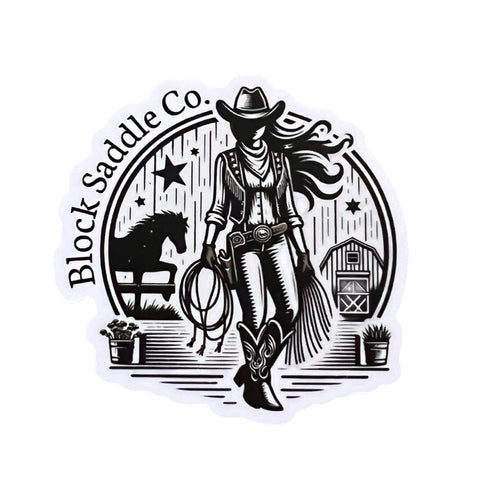 Cowgirl Scene Sticker