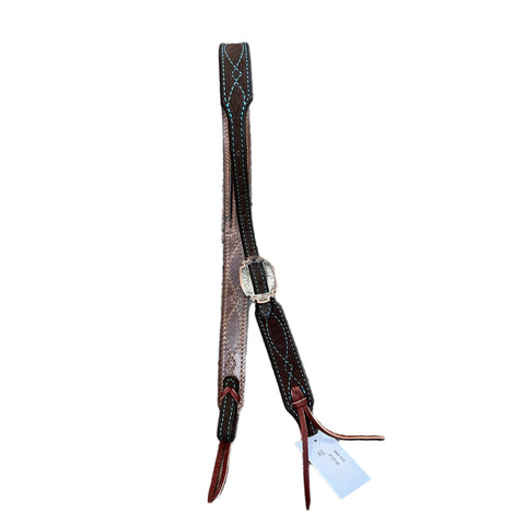 Chocolate Rough Out Leather Headstall by  Double J