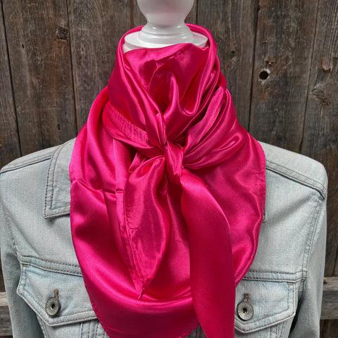 35X35" Solid Hot Pink Wild Rag