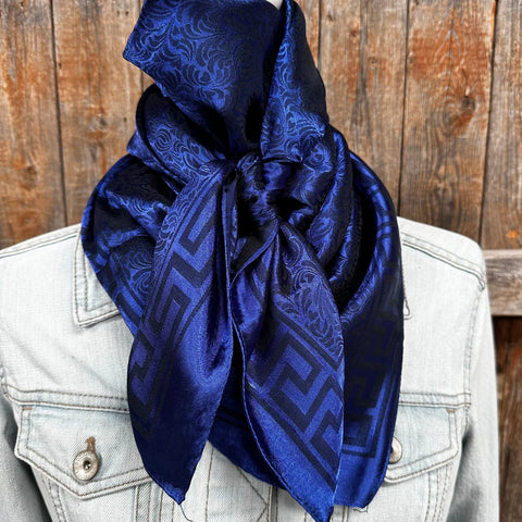 35X35" Cobalt Jacquard Wild Rag