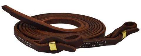 Quick Change 5/8" Oiled Harness Leather Split Reins