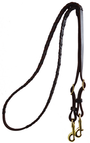 Dark Oil Laced Barrel Reins