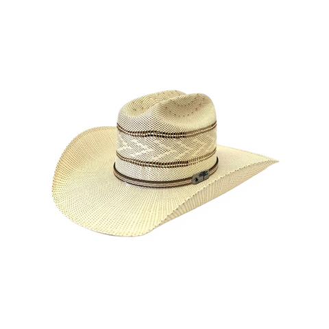 Ivory and Tan Bangora Hat by Alamo Hats