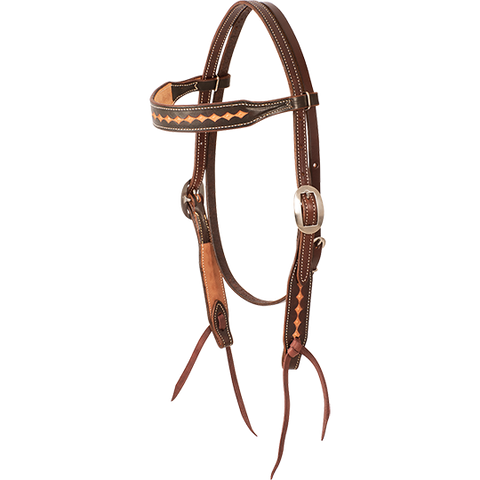 Chocolate Diamond Tooled Headstall by Martin Saddlery